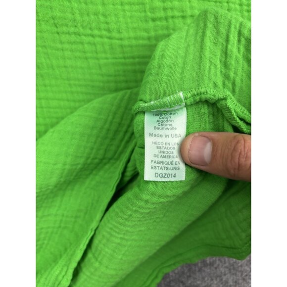 Michael Stars Shirt Womens Medium Green Lydia Double Gauze Made USA Boho DGZ014 - Picture 5 of 6